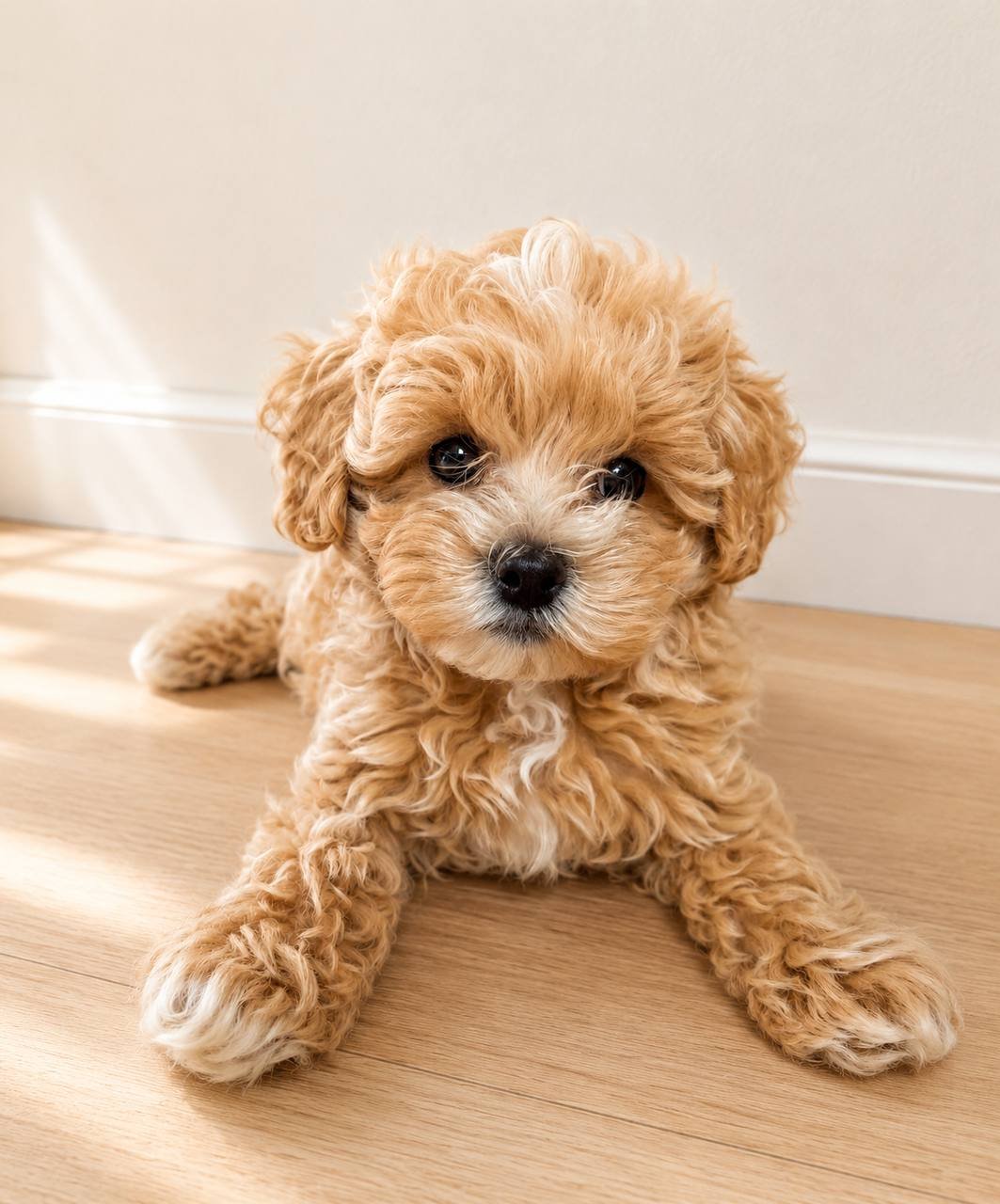 Pearl, an available apricot female Toy Maltipoo puppy